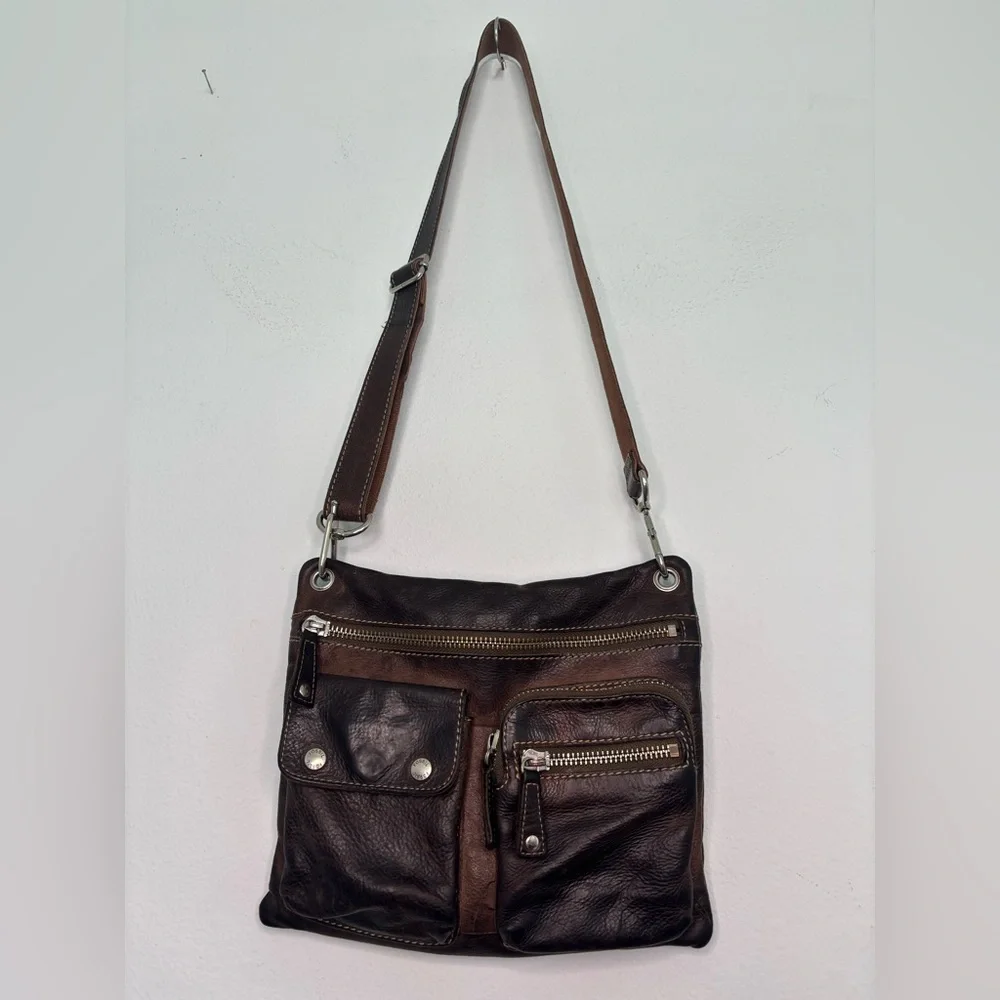 FOSSIL AUTHENTIC GENUINE LEATHER CROSSBODY SATCHEL MESSENGER BAG